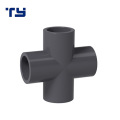 Water Supply Pipes Fittings Plastic Round Head Code Equal Cross